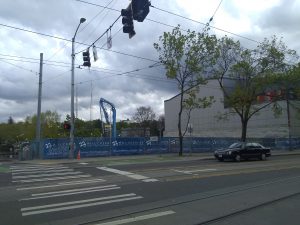 Construction activities on former Bonney-Watson site